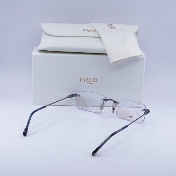 Fred FG50012U 006 Rectangle 56mm Eyeglasses - Gunmetal - Picture 8 of 10
